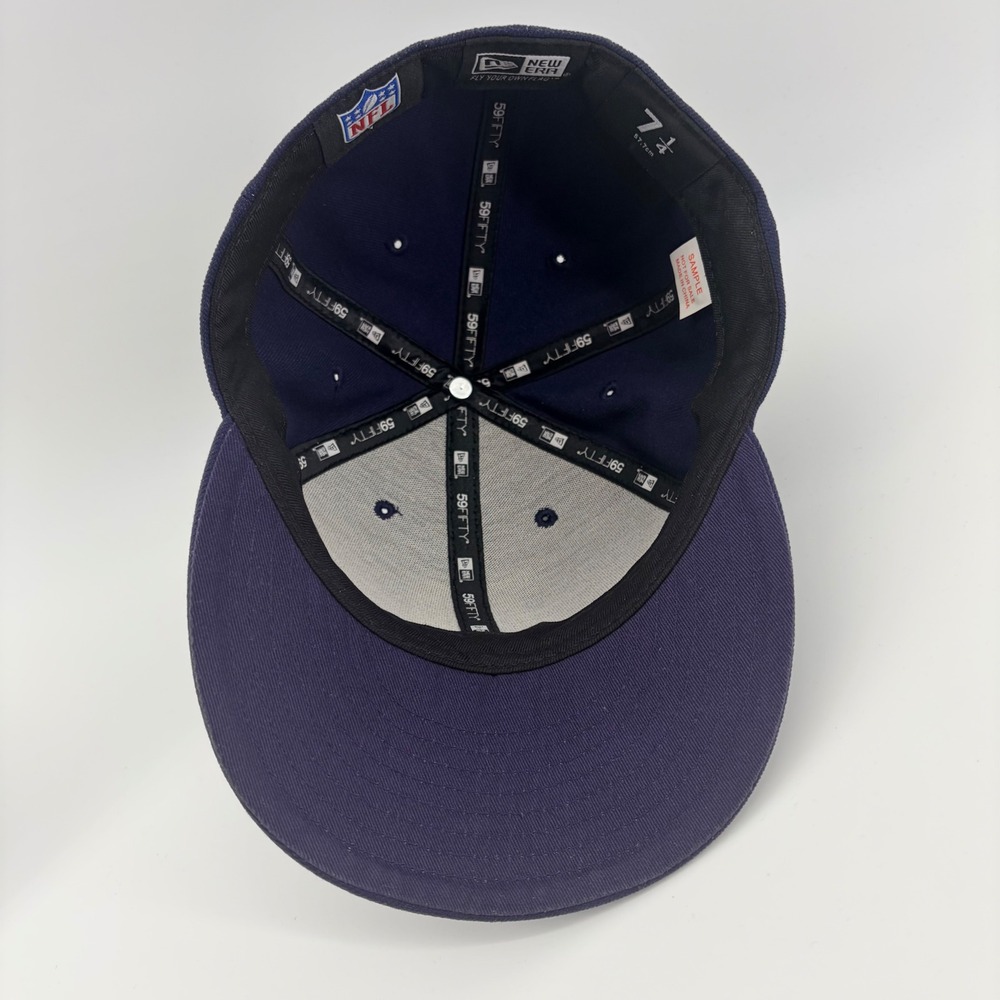 Dallas Cowboys New Era Big D Logo Blue 59FIFTY Fitted Hat Size 7 1/4 Sample - Picture 8 of 8